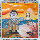 Der Butt - Motiv aus dem Märchenzyklus 2021/2022 und 2026 - Öl auf Baumwolle, 4.6.2026, 60 x 60 cm