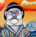 Der Butt - Motiv aus dem Märchenzyklus 2021/2022 und 2026 - Öl auf Baumwolle, 4.6.2026, 60 x 60 cm